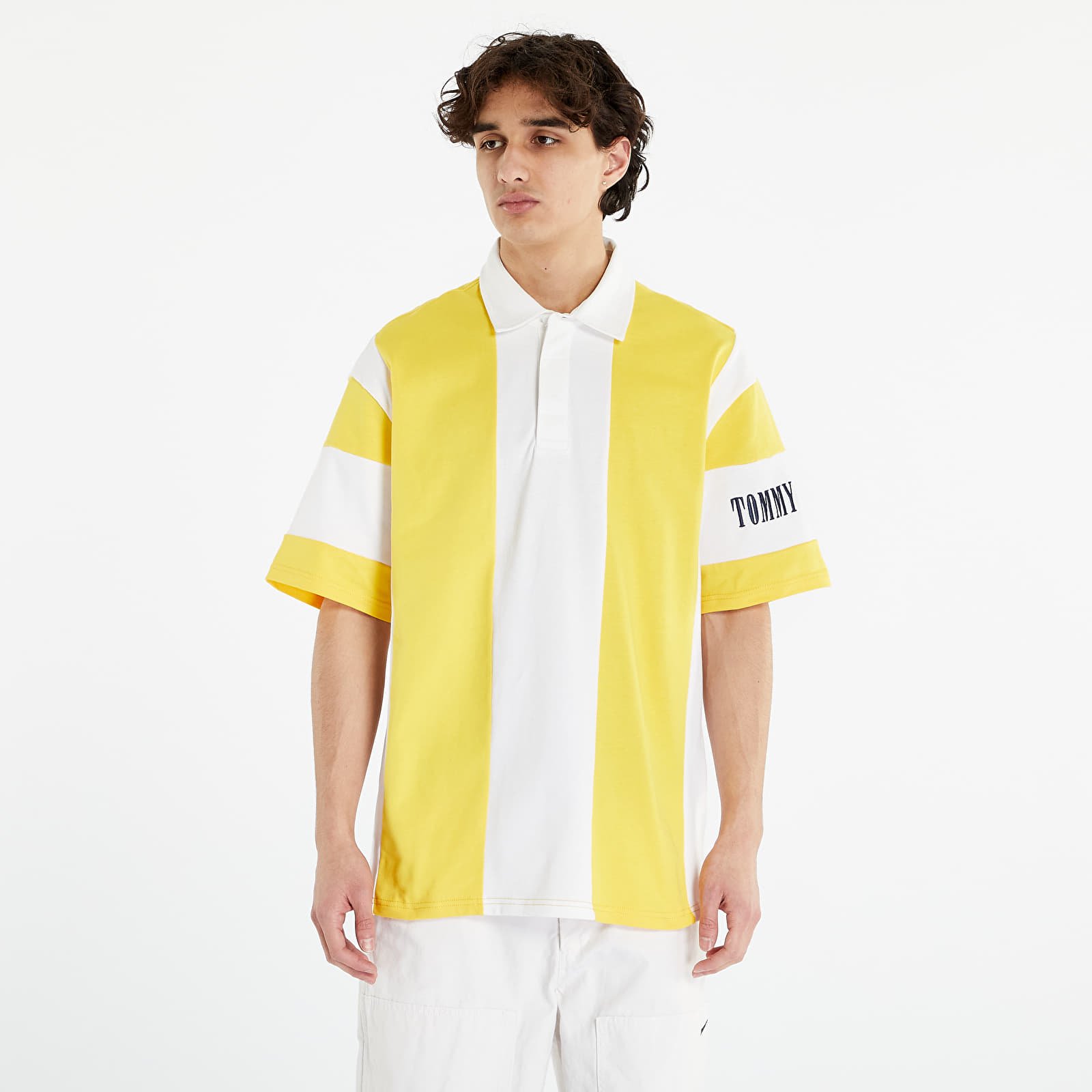 Тениски Tommy Jeans Oversized Archive Polo Star Fruit Yellow/ White