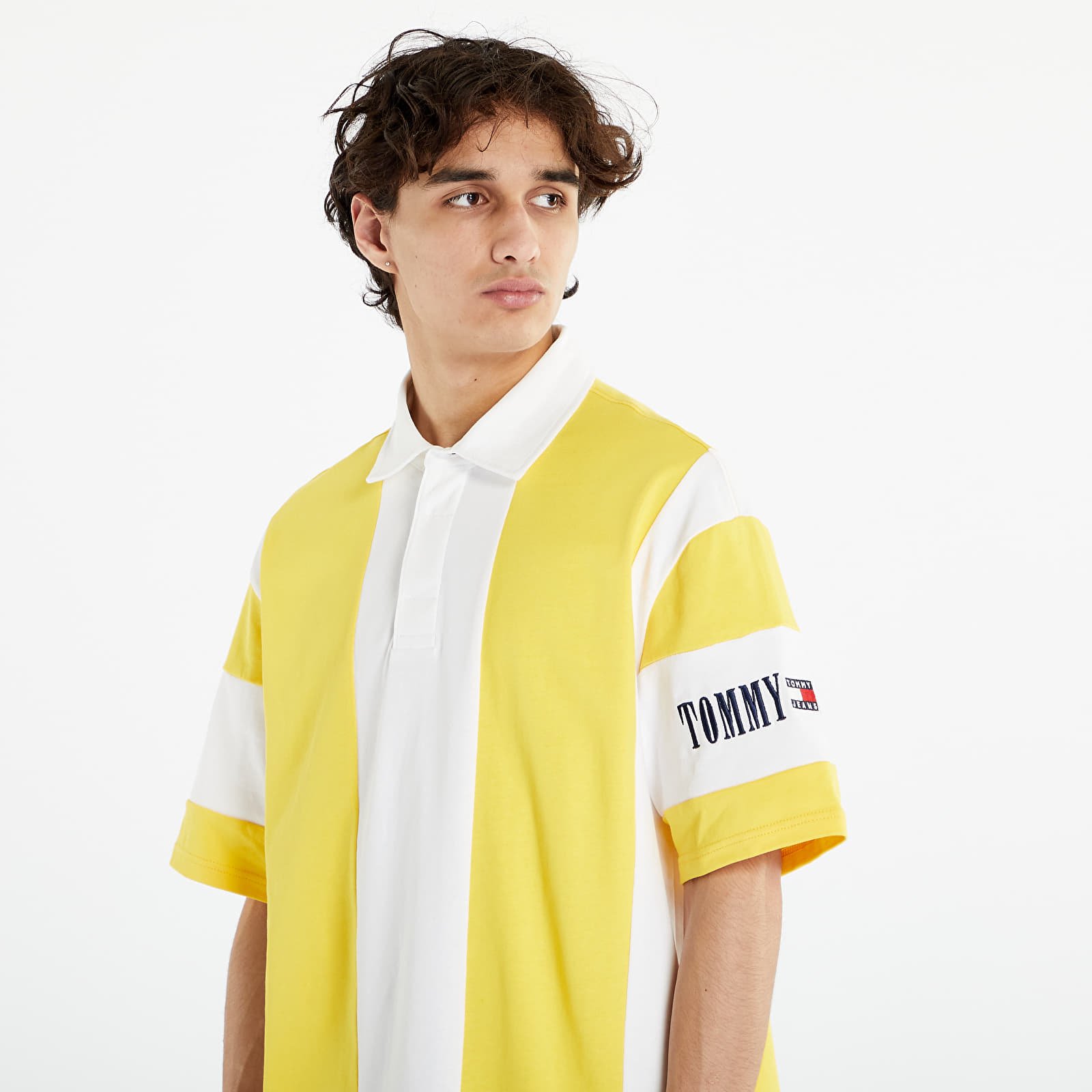 Тениски Tommy Jeans Oversized Archive Polo Star Fruit Yellow/ White