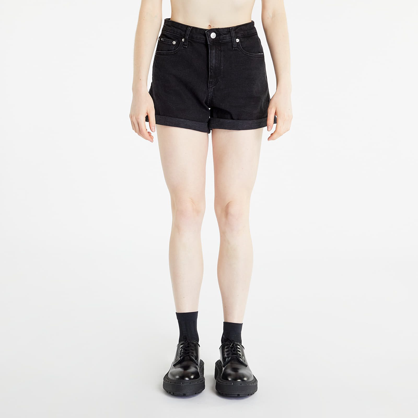 Shorts Calvin Klein Jeans Mid Rise Shorts Denim Black