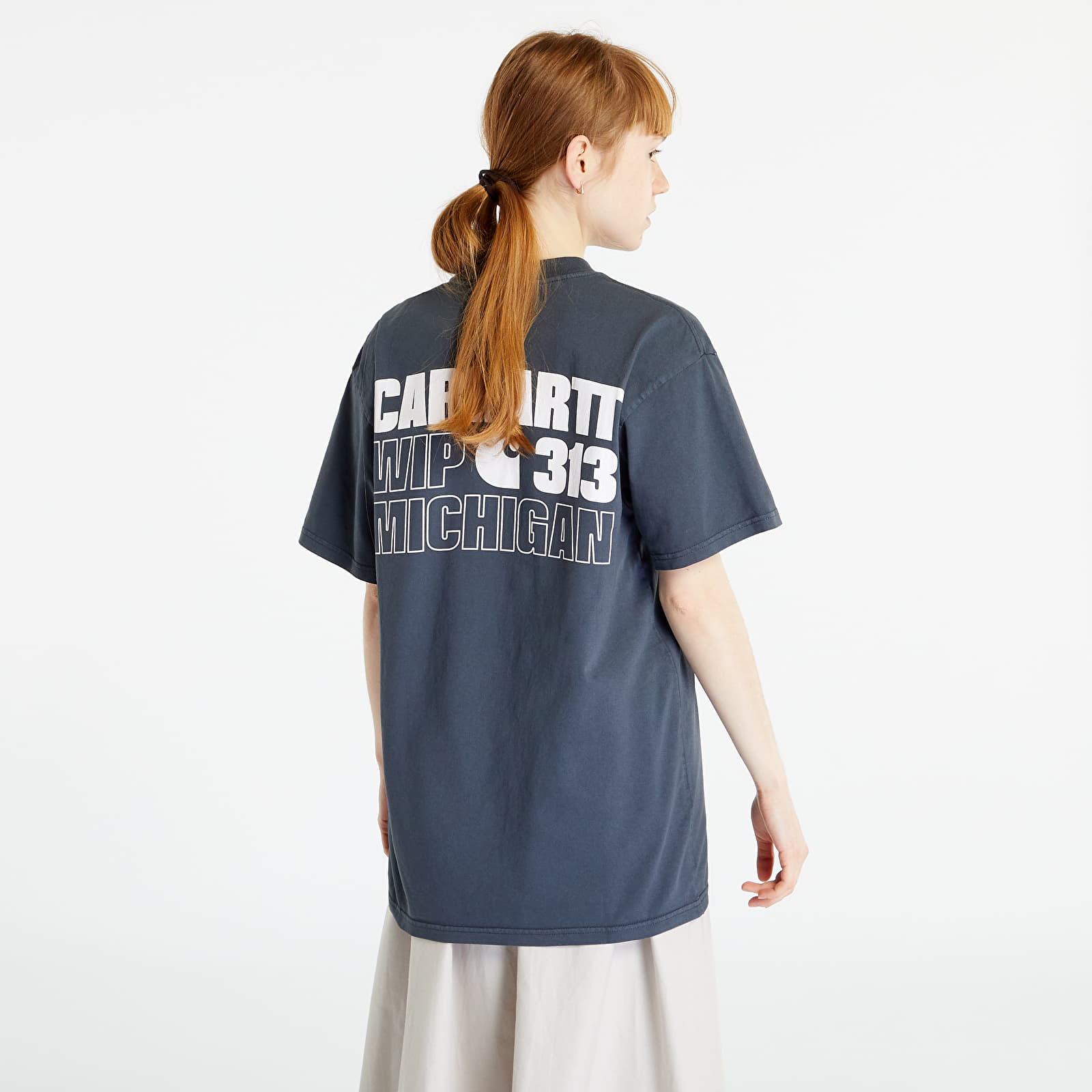 Majice T-shirt Carhartt WIP Manual Short Sleeve T-Shirt UNISEX Zeus Garment Dyed