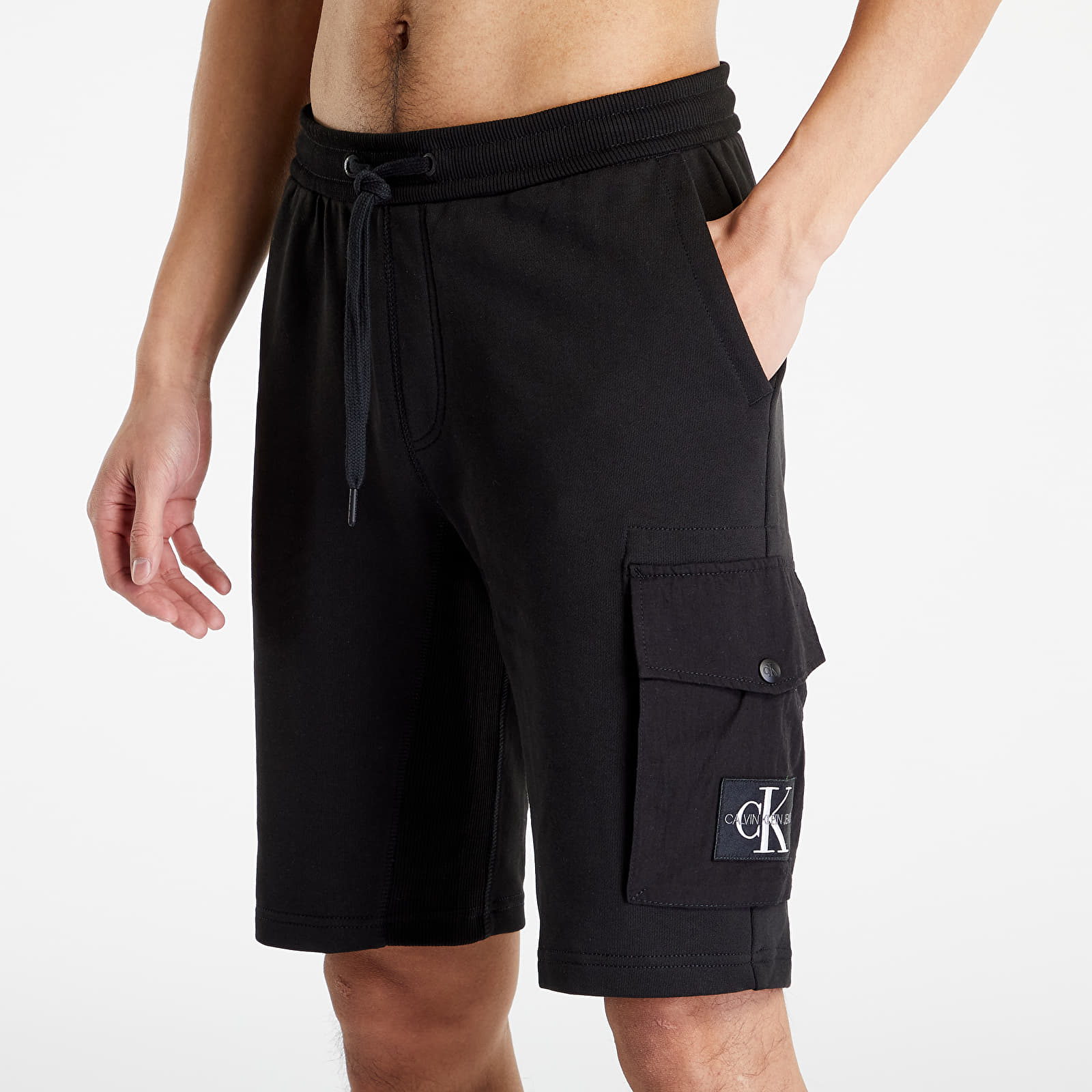 Pantaloni scurți Calvin Klein Jeans Monologo Badge Shorts Black