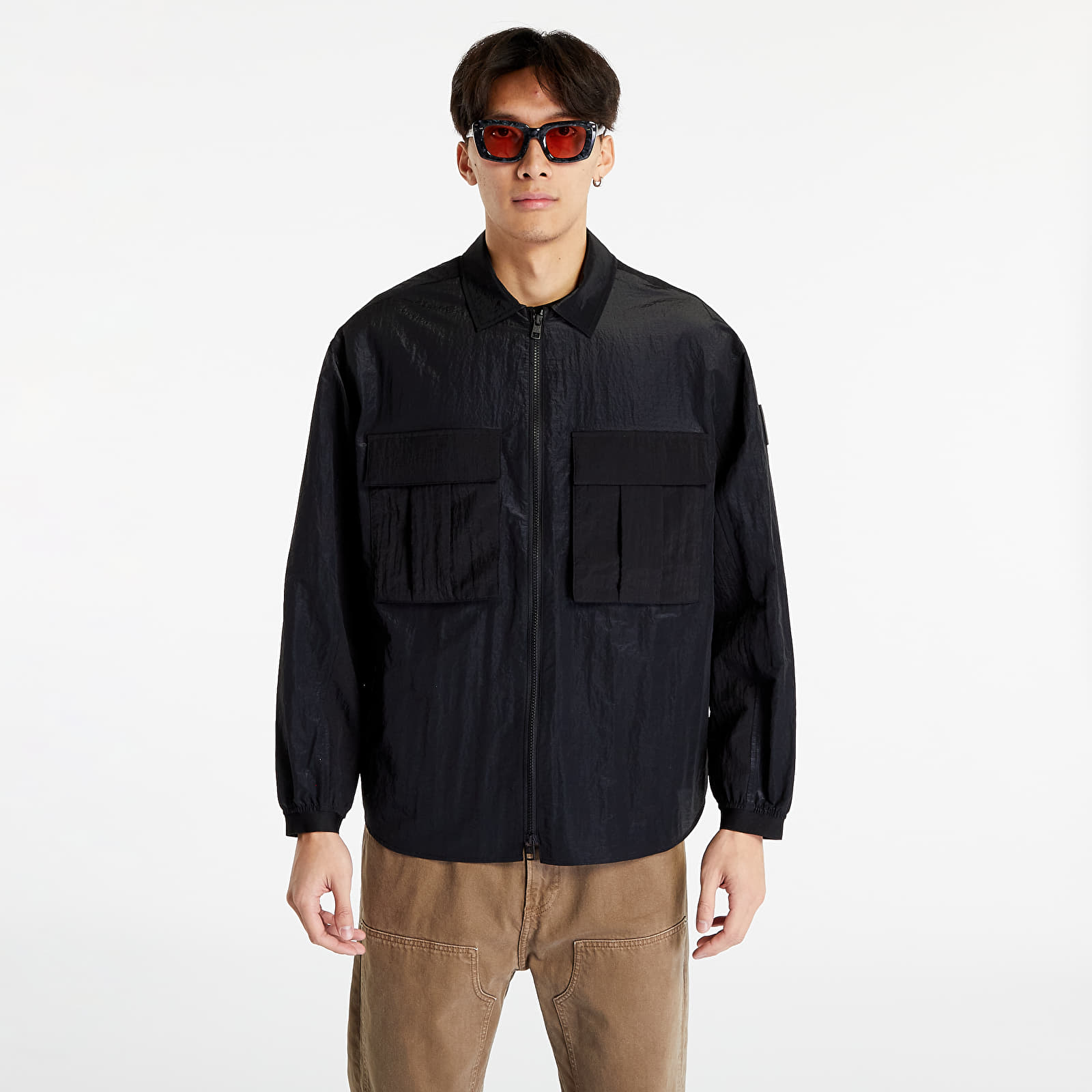 Jackets Calvin Klein Jeans Mesh Ripstop Overshirt Black