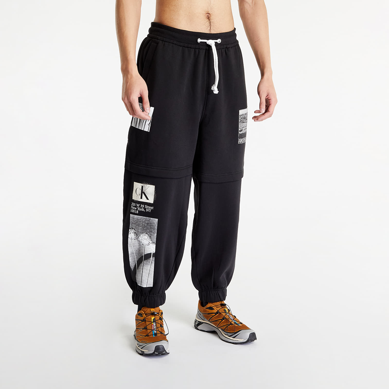 Jogger Pants Calvin Klein Jeans Multi Landscape Grap Knit Pants Black