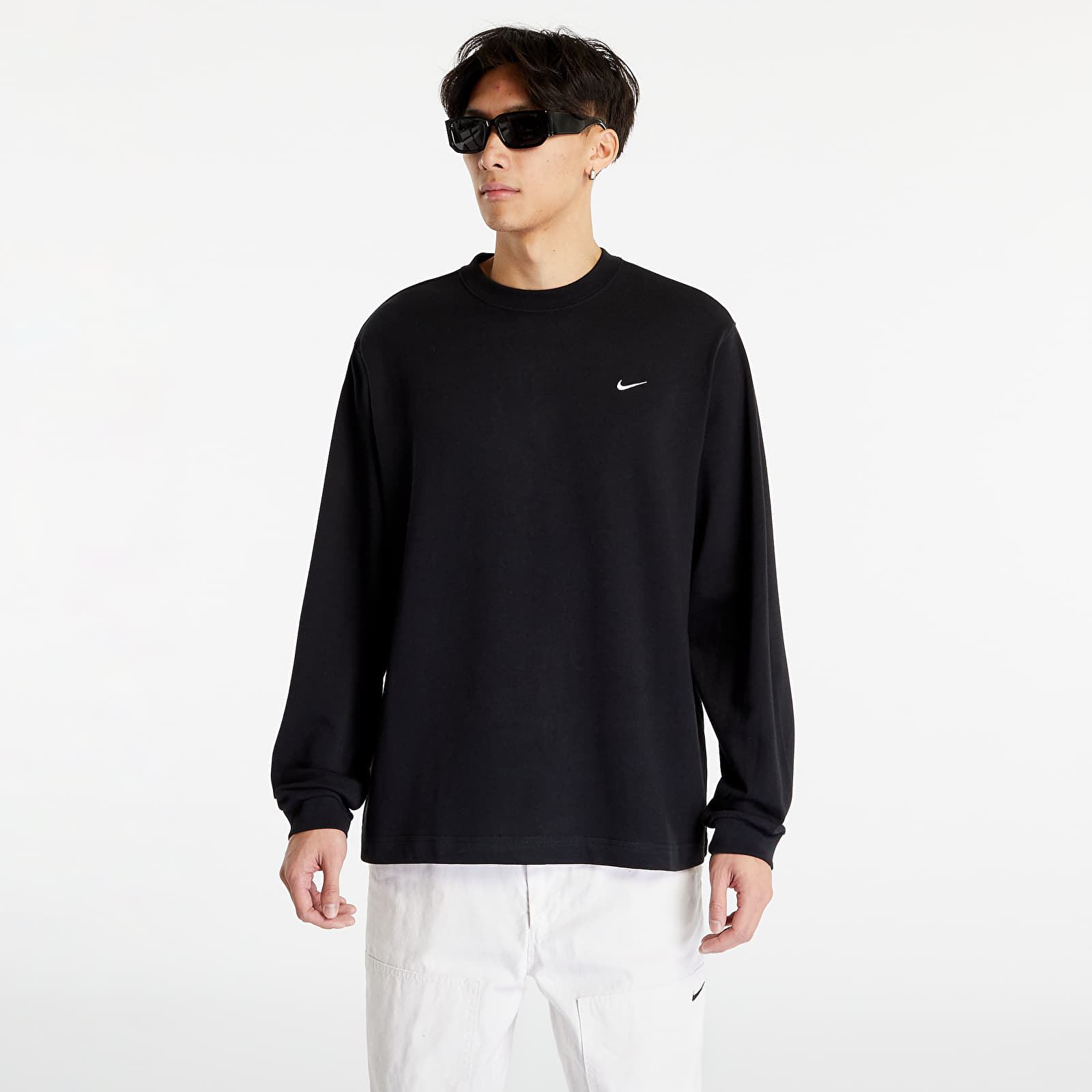 T-Shirts Nike Solo Swoosh Unisex Long-Sleeve Top Black/ White
