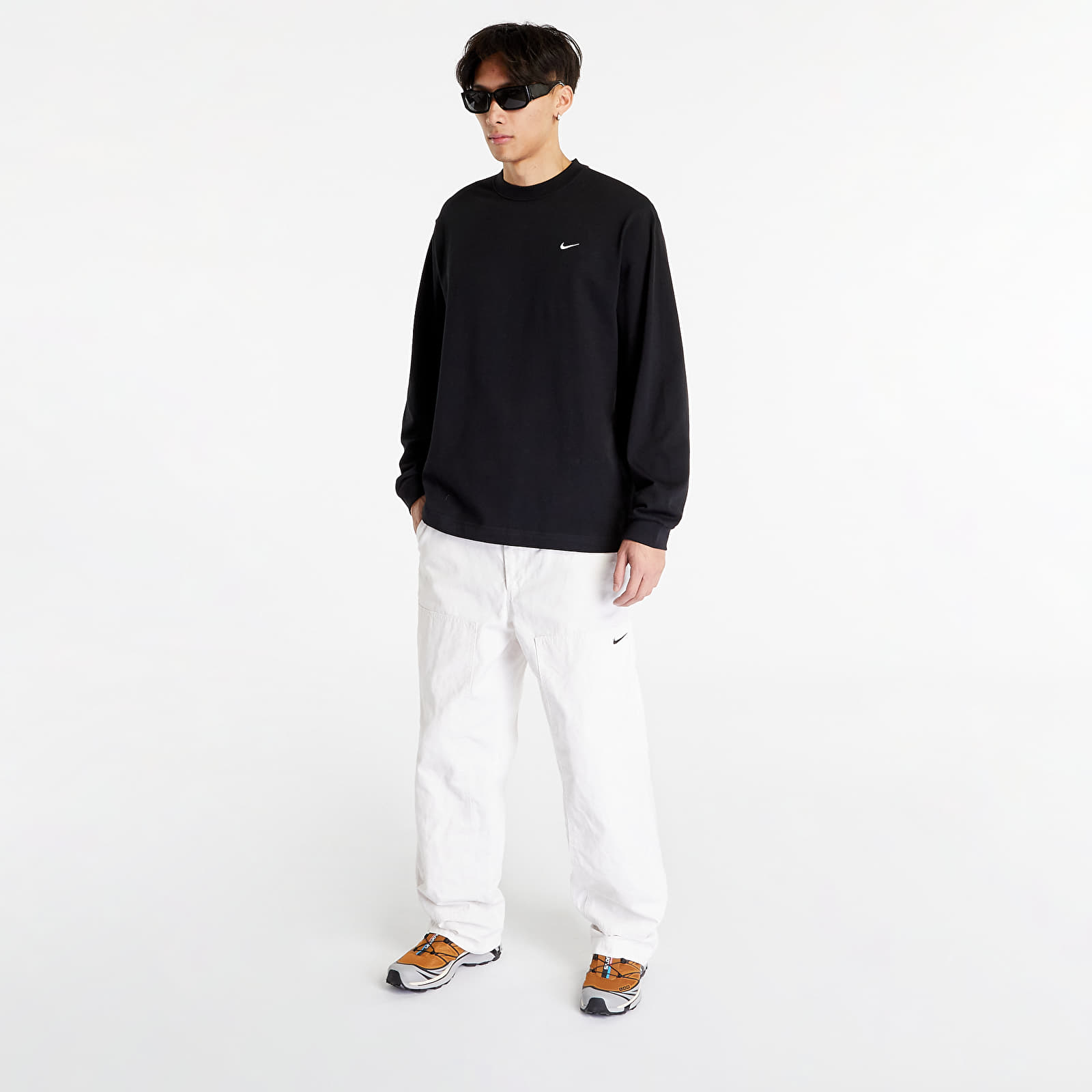 T-Shirts Nike Solo Swoosh Unisex Long-Sleeve Top Black/ White