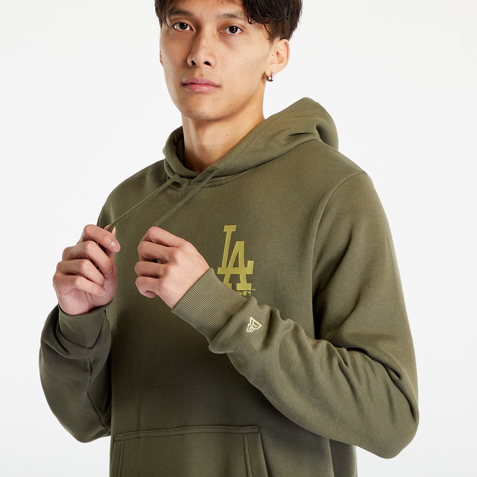 Mikiny New Era LA Dodgers MLB League Essential Pullover Hoodie Medium Green