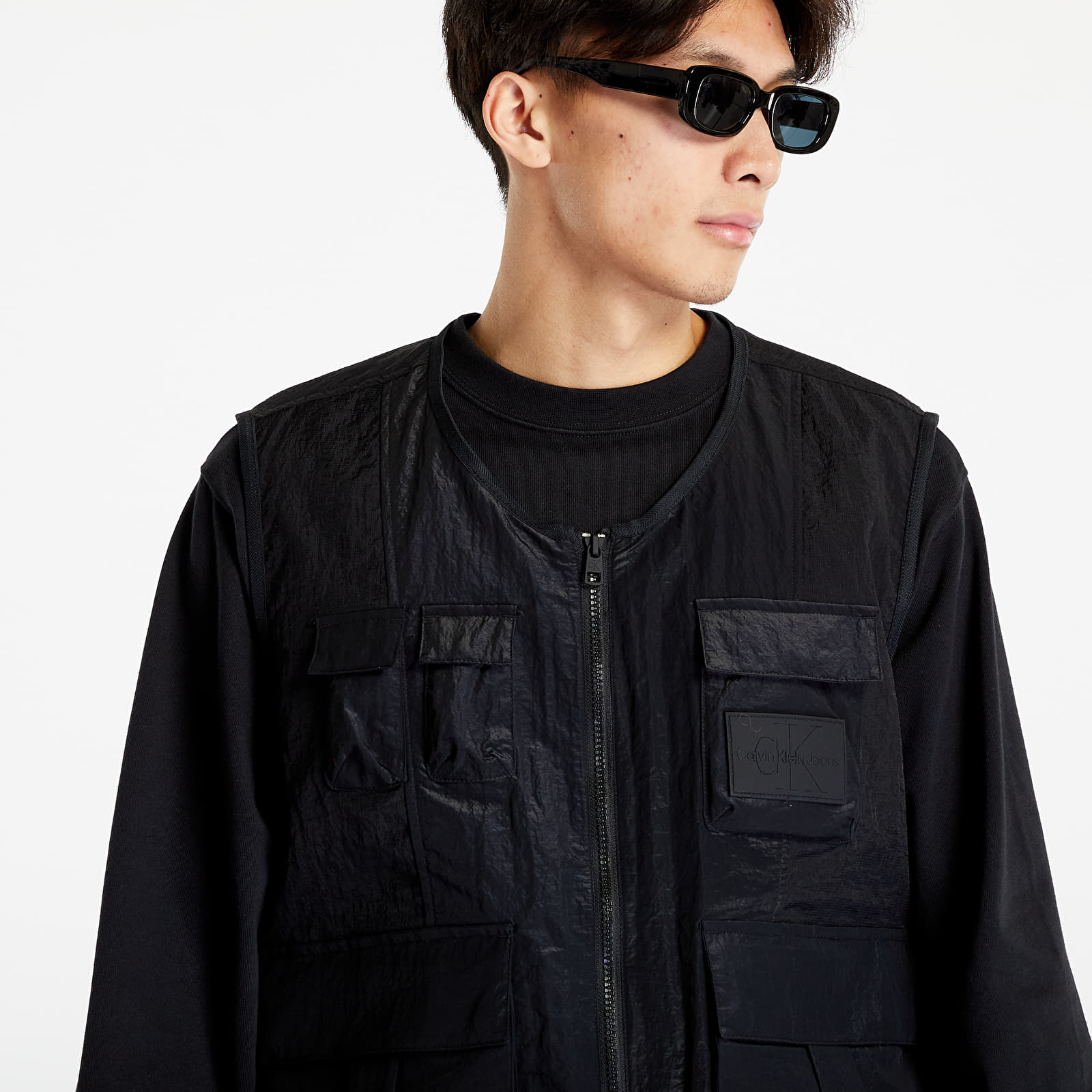 Veste Calvin Klein Jeans Mesh Ripstop Utility Vest Black