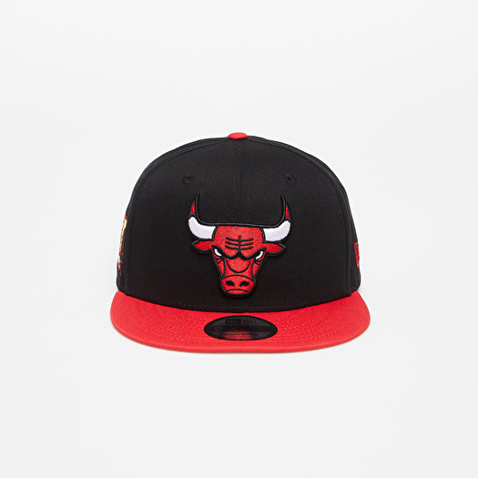 New Era Chicago Bulls Team Patch 9FIFTY Snapback Cap Black/ Red