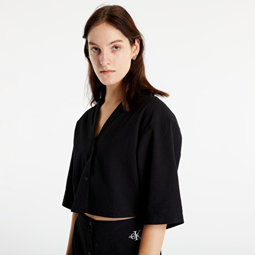 Calvin klein black short sleeve dress online