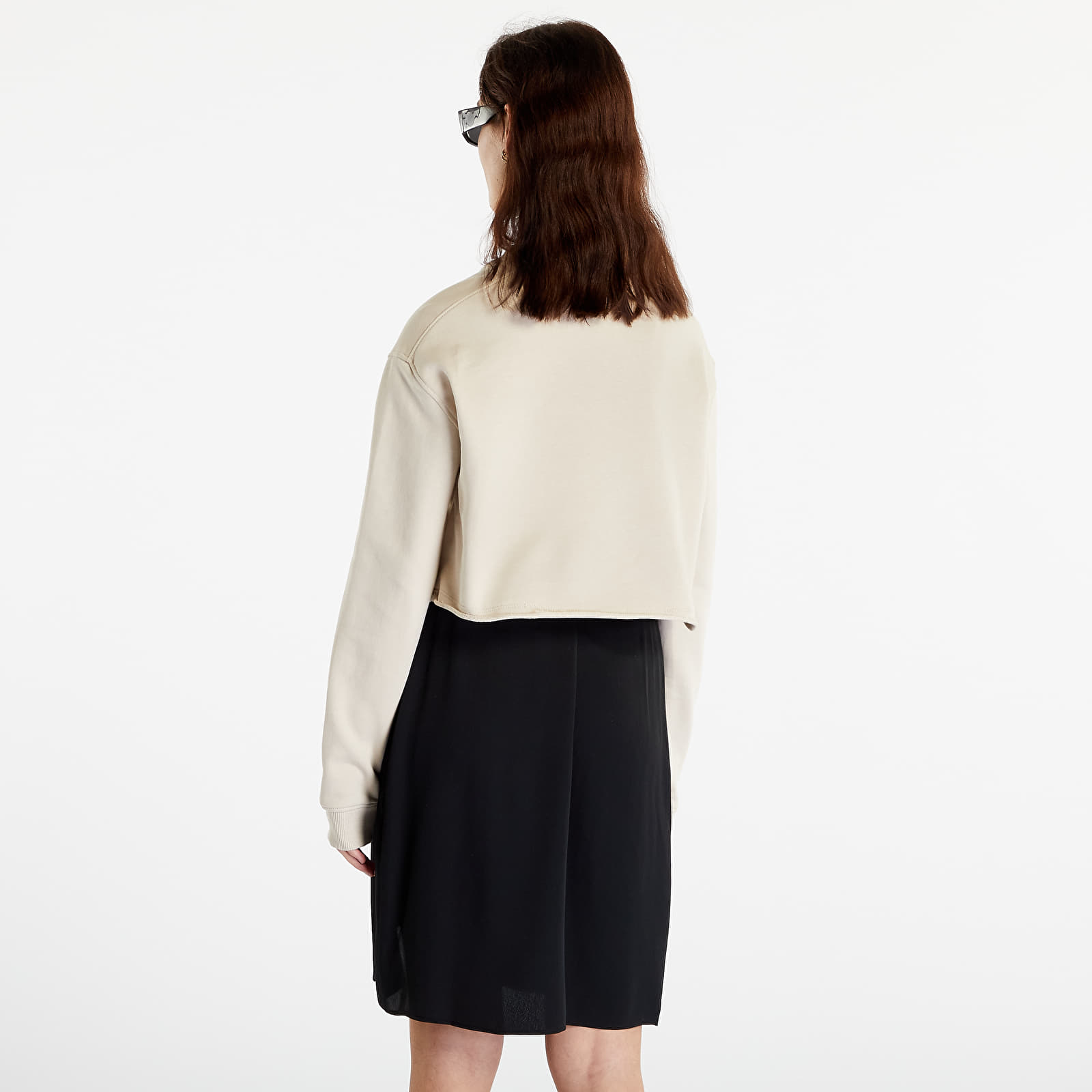 Sweatjacken und Sweatshirts Calvin Klein Jeans Cropped Embroidered Sweatshirt Classic Beige