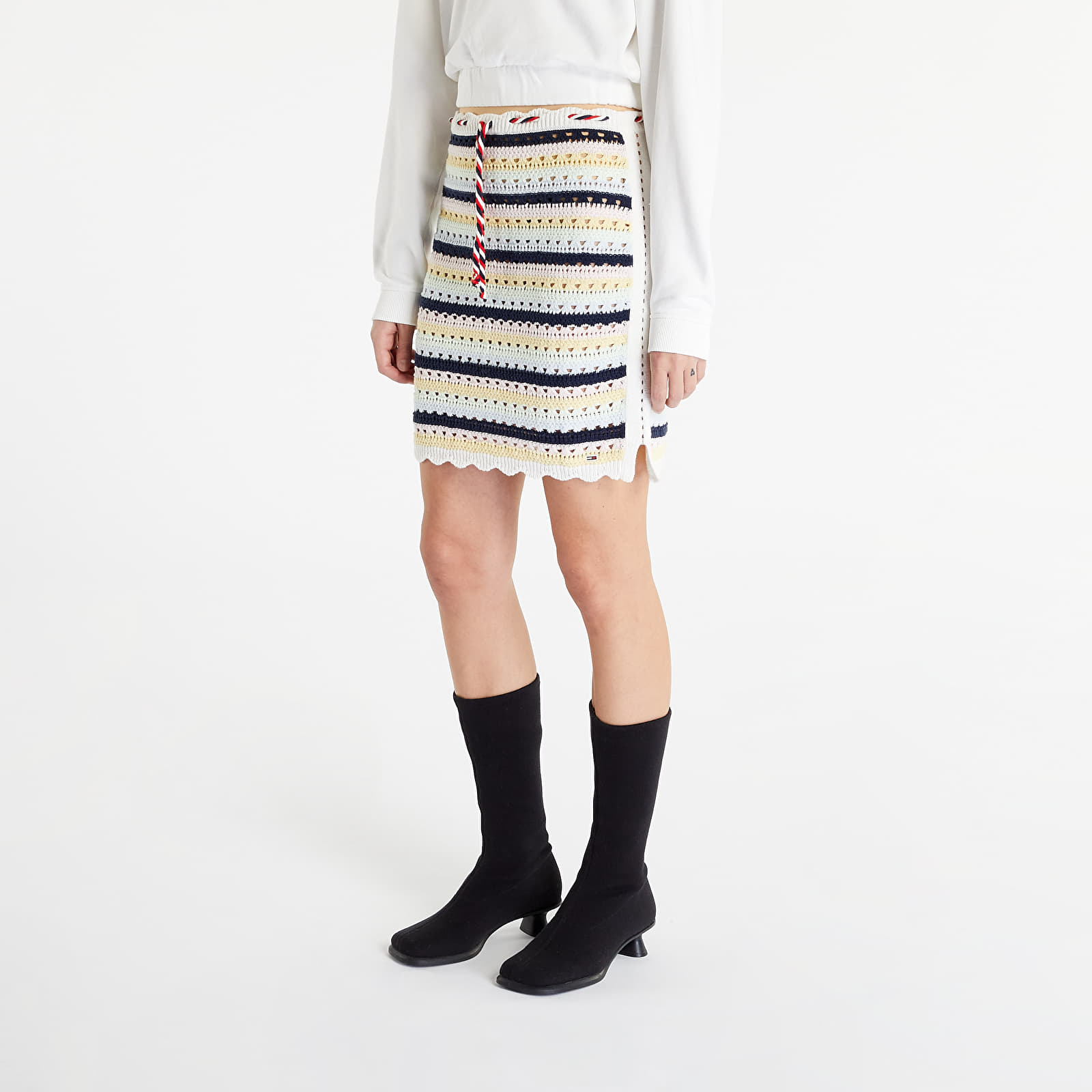 Krila Tommy Jeans Summer Crochet Skirt Lemon Zest/ Multi