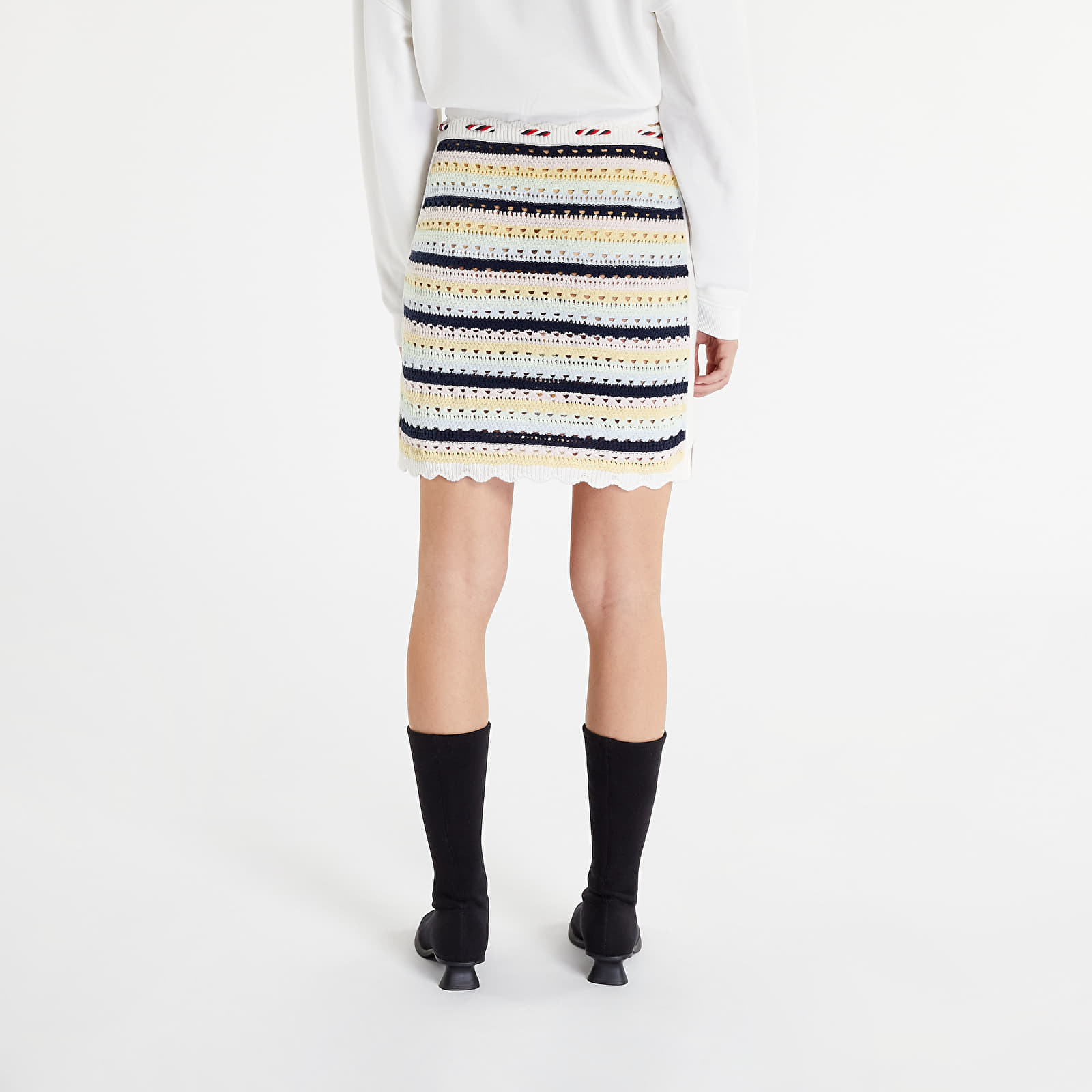 Spódnice Tommy Jeans Summer Crochet Skirt Lemon Zest/ Multi