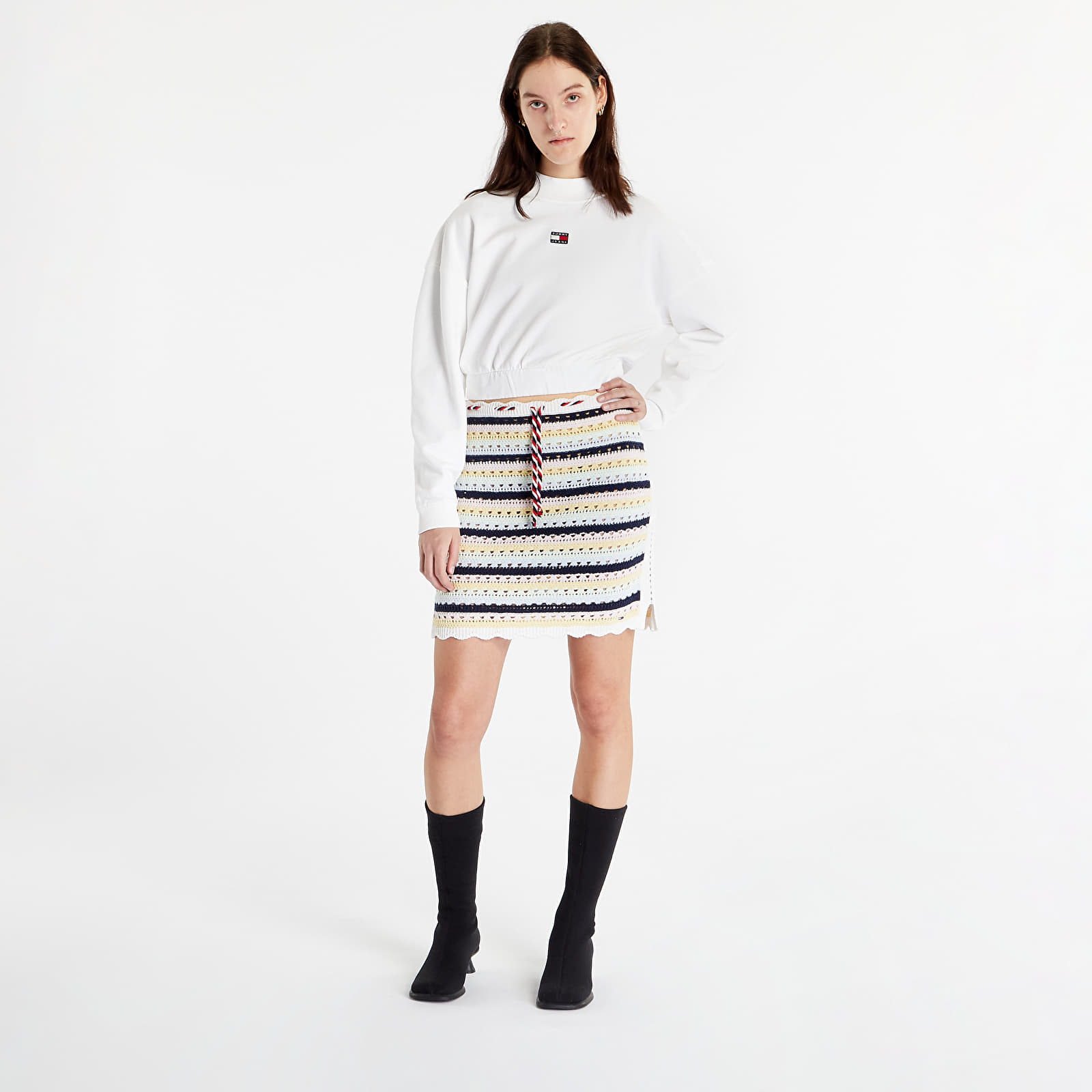 Spódnice Tommy Jeans Summer Crochet Skirt Lemon Zest/ Multi