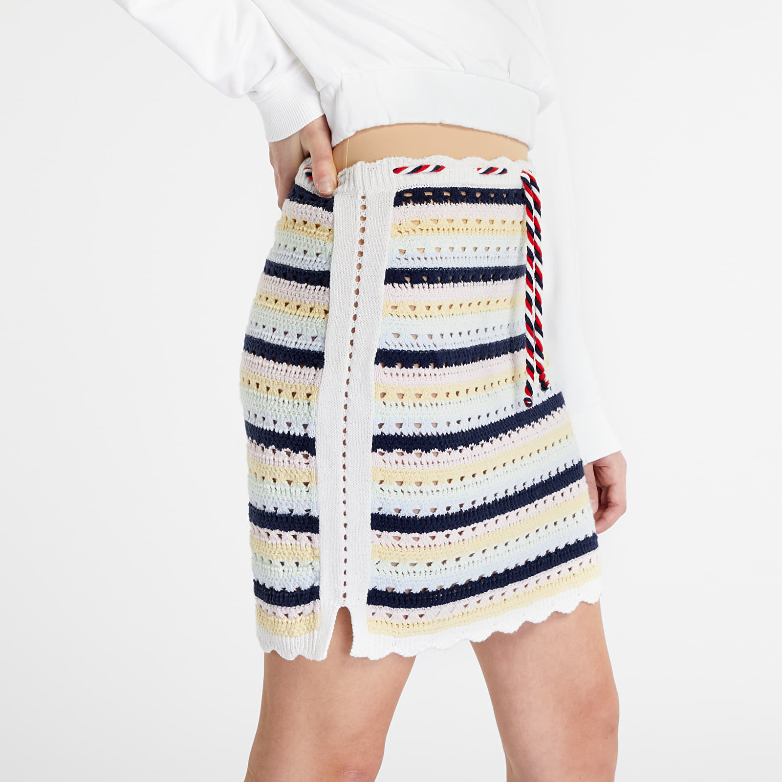 Spódnice Tommy Jeans Summer Crochet Skirt Lemon Zest/ Multi