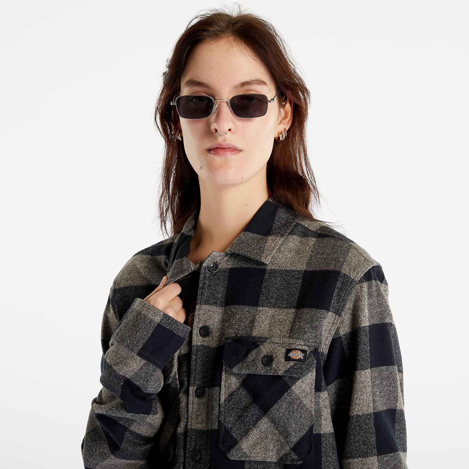 Hemden Dickies New Sacramento Shirt UNISEX Grey