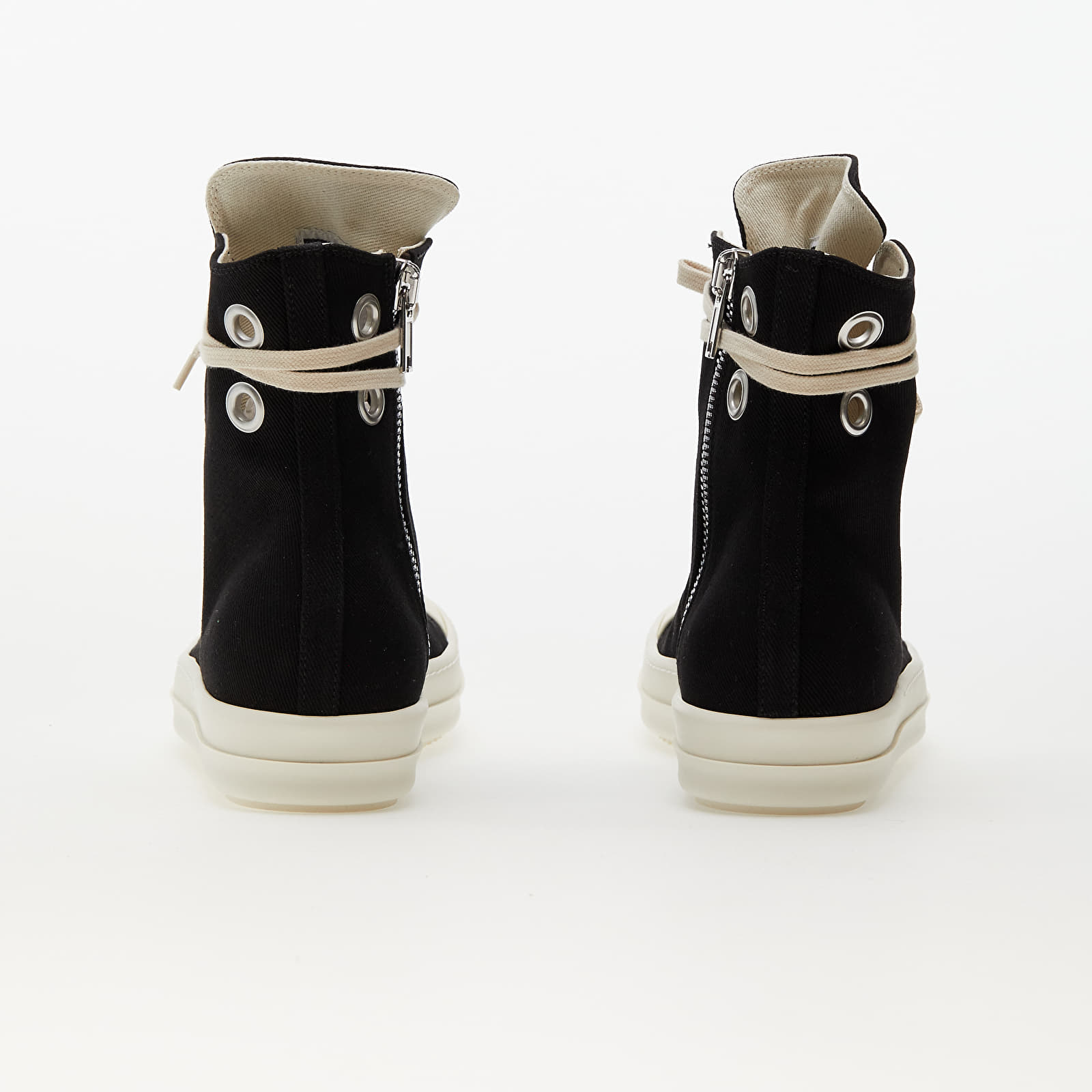 Férfi cipők Rick Owens Denim Shoes - Sneaks Black/ Milk/ Milk