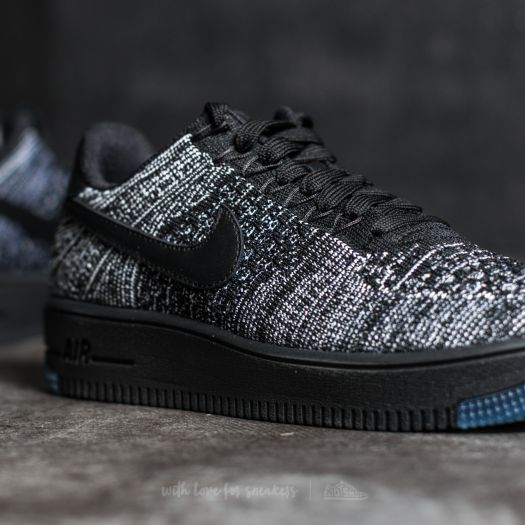 Nike air force 1 flyknit low black deals