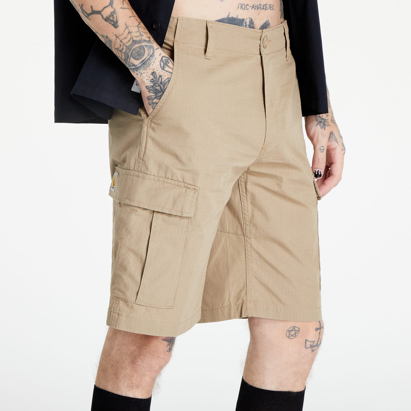 Rövidnadrágok Carhartt WIP Aviation Short Beige