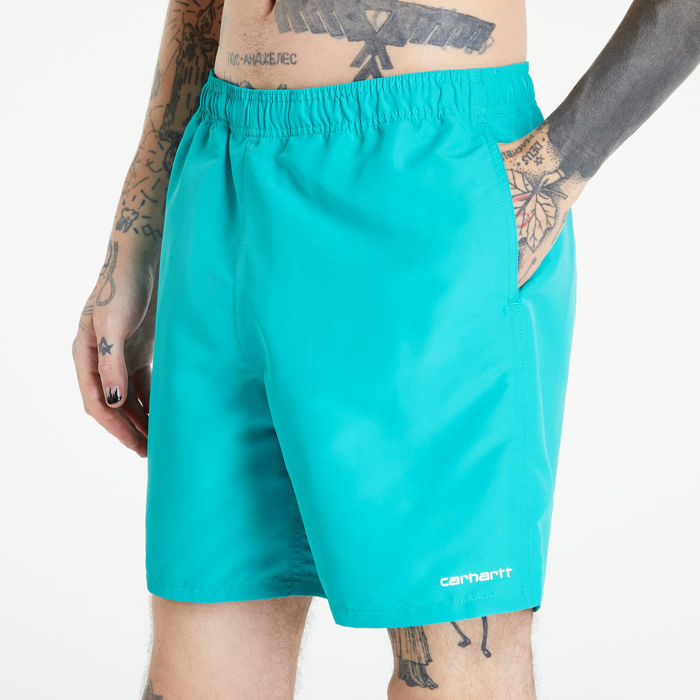Costum de baie Carhartt WIP Island Swim Trunks Tyrquoise