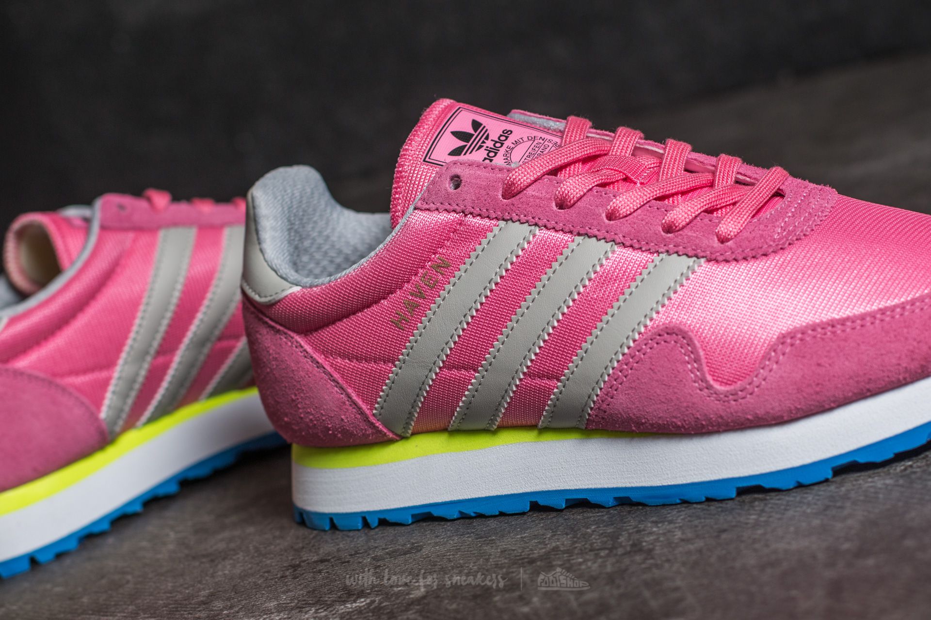 Women s shoes adidas Haven Easy Pink Clear Granite Solar Yellow Footshop