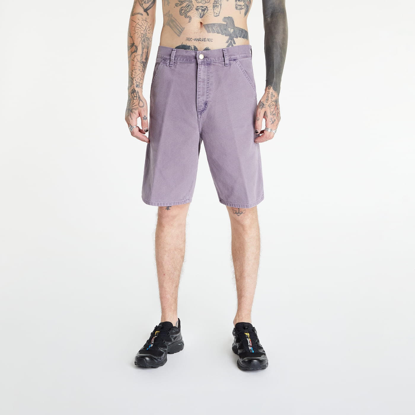 Šortai Carhartt WIP Single Knee Short Purple