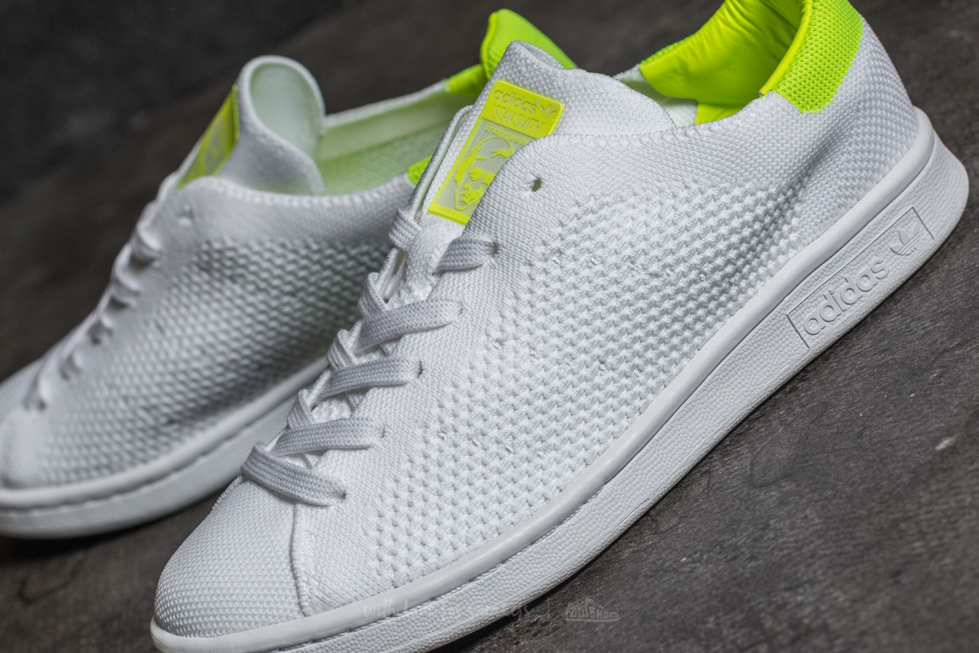 Adidas stan smith primeknit womens yellow hot sale