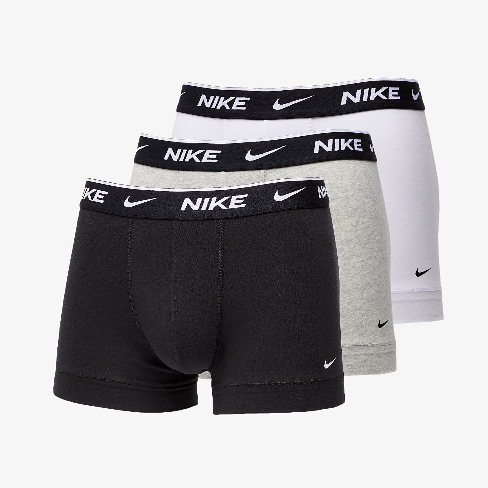 Bokserki Nike Dri-FIT Trunk 3-Pack White/ Grey Heather/ Black