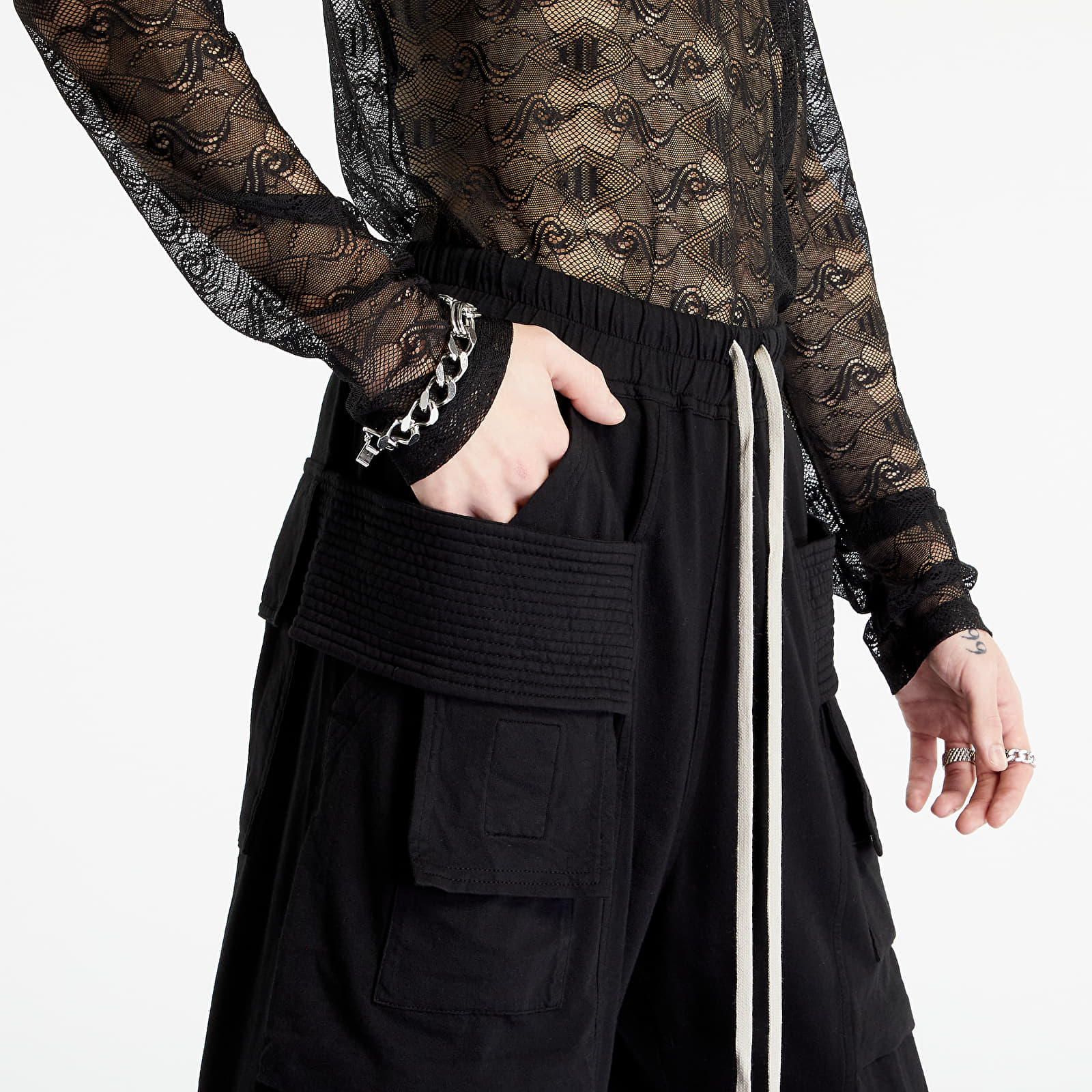 Cargo pants Rick Owens DRKSHDW Creatch Cargo Drawstring Pants Black