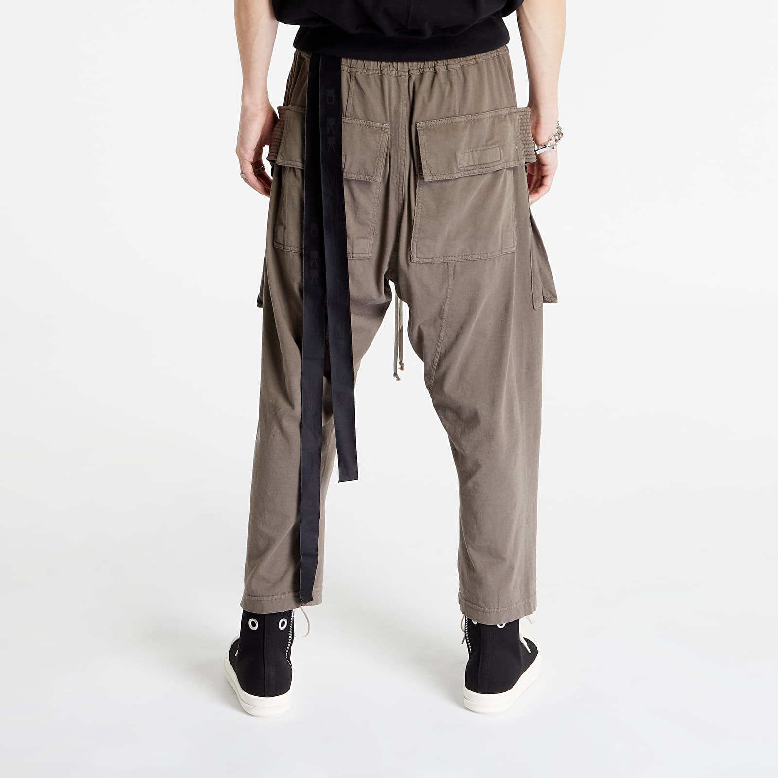 Kelnės Rick Owens DRKSHDW Creatch Cargo Cropped Drawstring Pants Dust