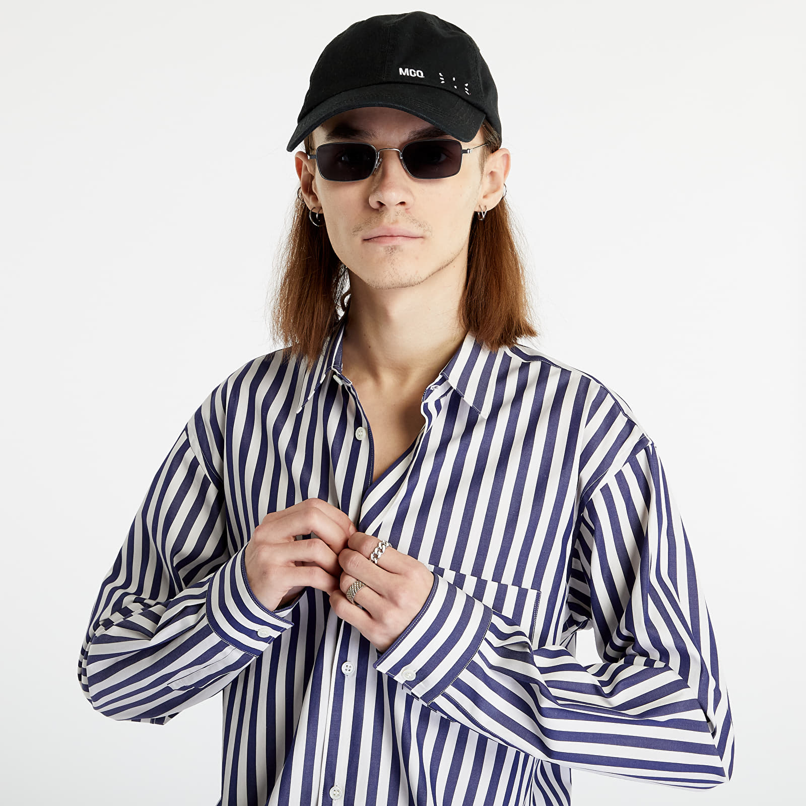 Skjorter Comme des Garçons SHIRT Forever Mens Shirt White/ Navy