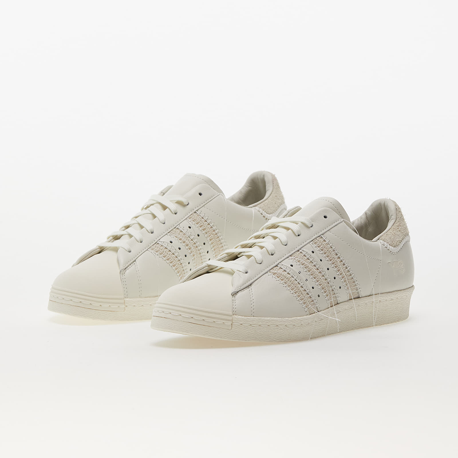 Încălțăminte și sneakerși pentru bărbați Y-3 Superstar Owhite/ Owhite/ Owhite