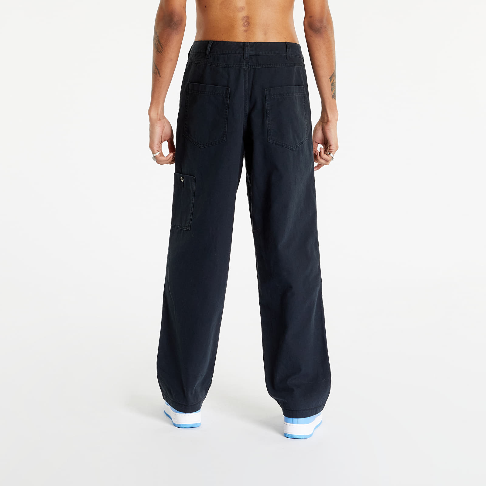 Džíny a kalhoty Nike Sportswear Men's Double-Panel Pants Black/ White