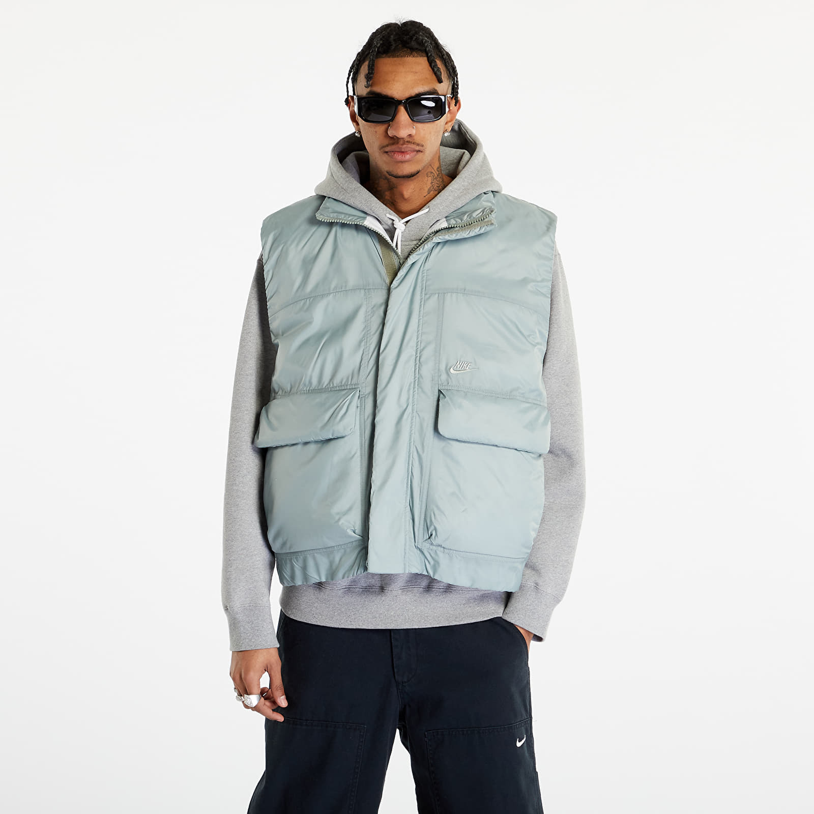 Nike - sportswear tech-pack therma-fit adv insulation woven vest mica green/ mica green