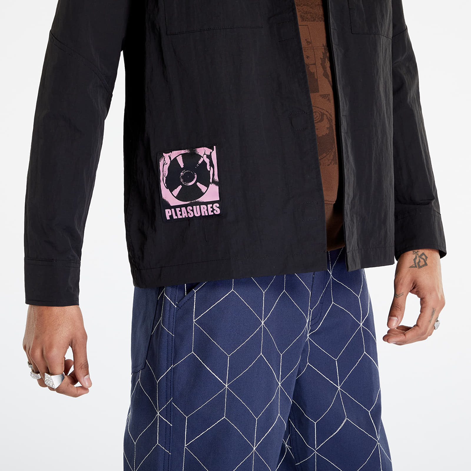 Overshirt Pleasures Stare Long Sleeve Overshirt Black