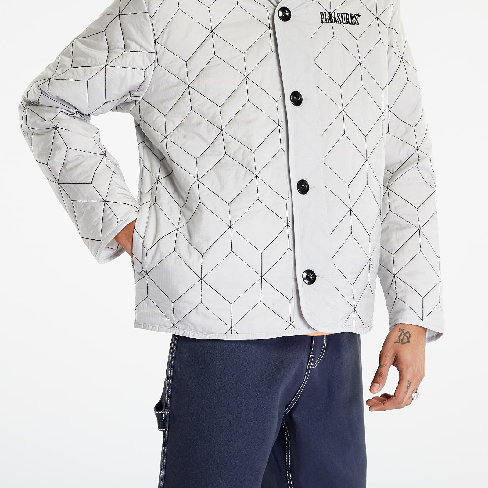 Giacche Pleasures Lasting Liner Jacket Silver