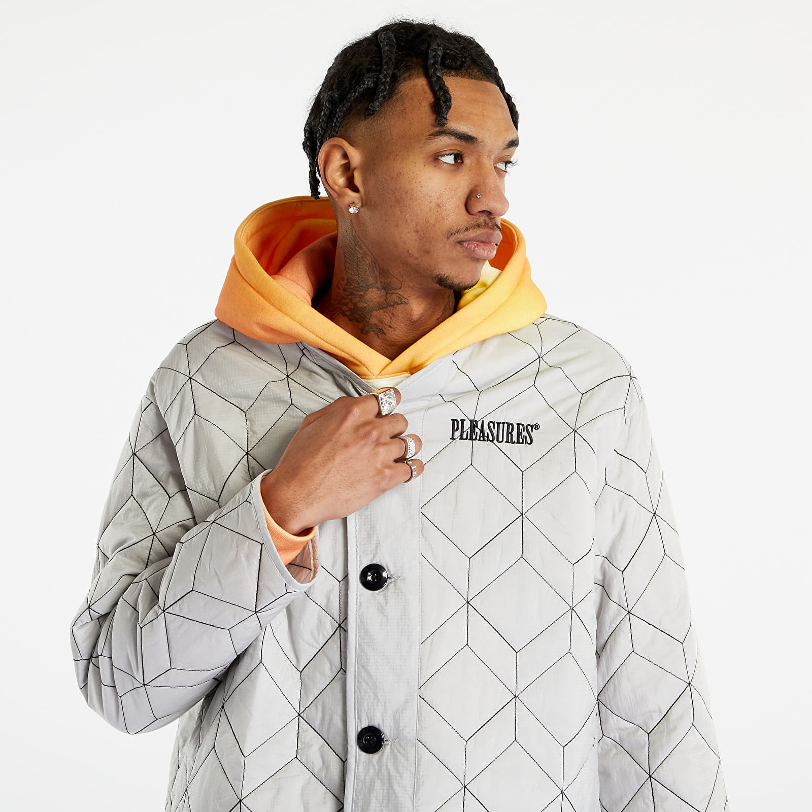 Giacche Pleasures Lasting Liner Jacket Silver