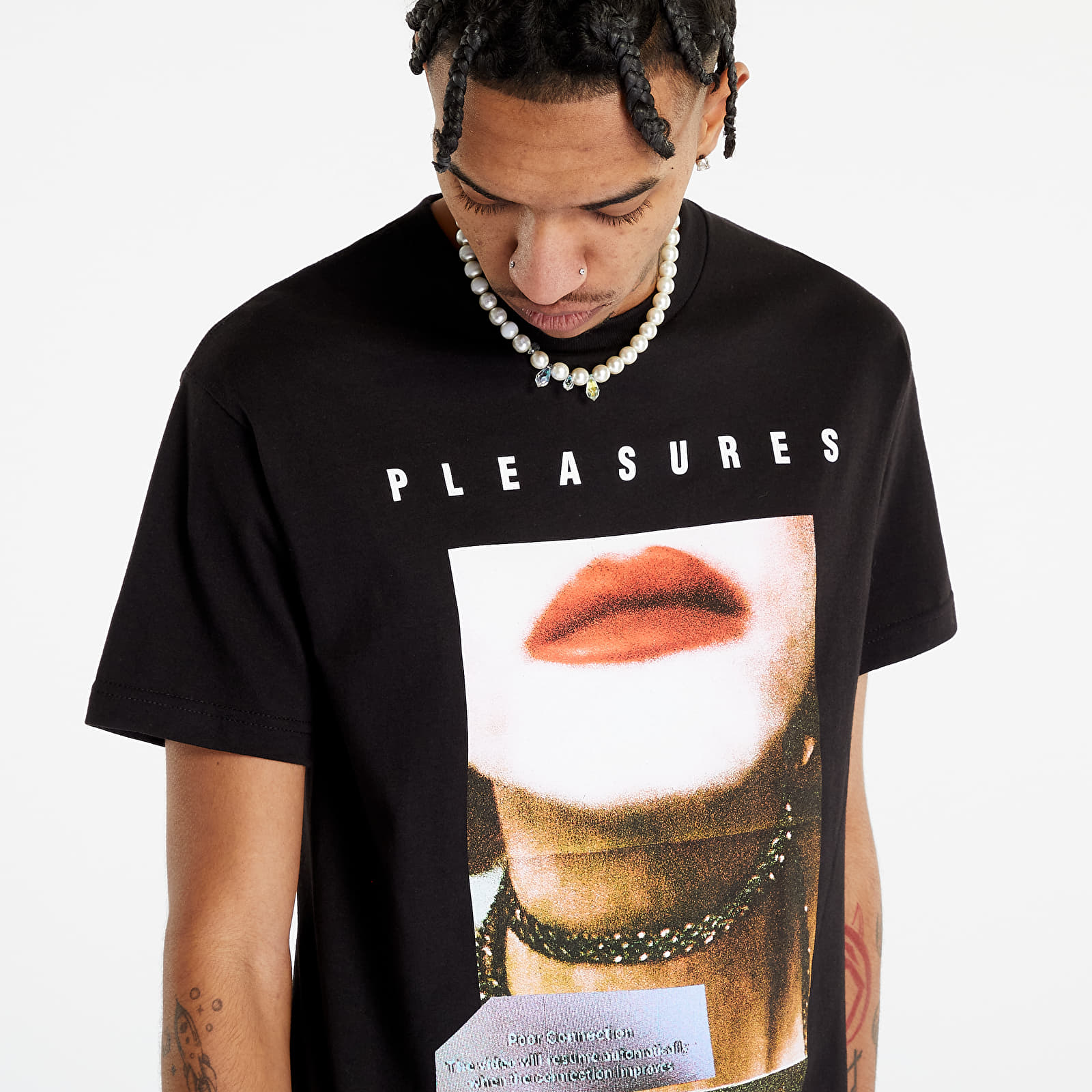 T-shirts PLEASURES Poor Connection T-Shirt Black
