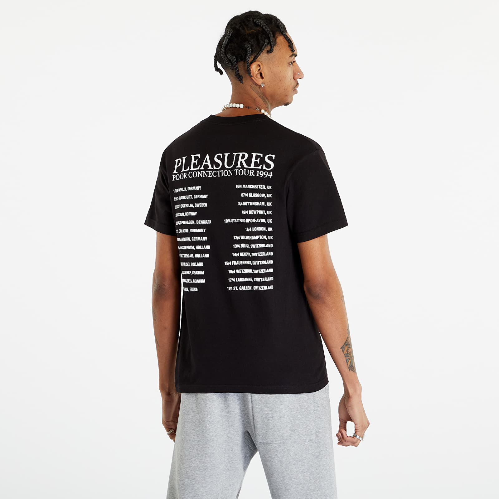 T-shirts PLEASURES Poor Connection T-Shirt Black