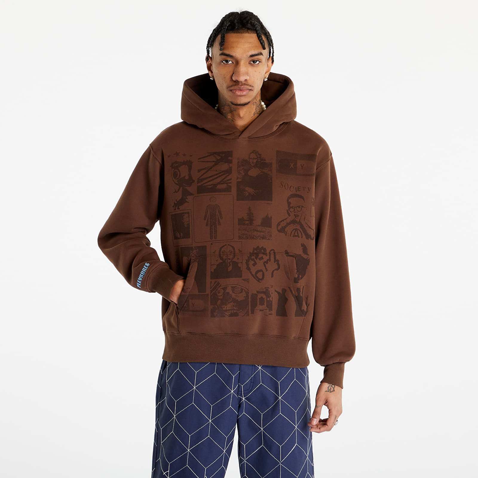 Mikinas ar kapuci un sporta krekli Pleasures Choices Hoodie Brown