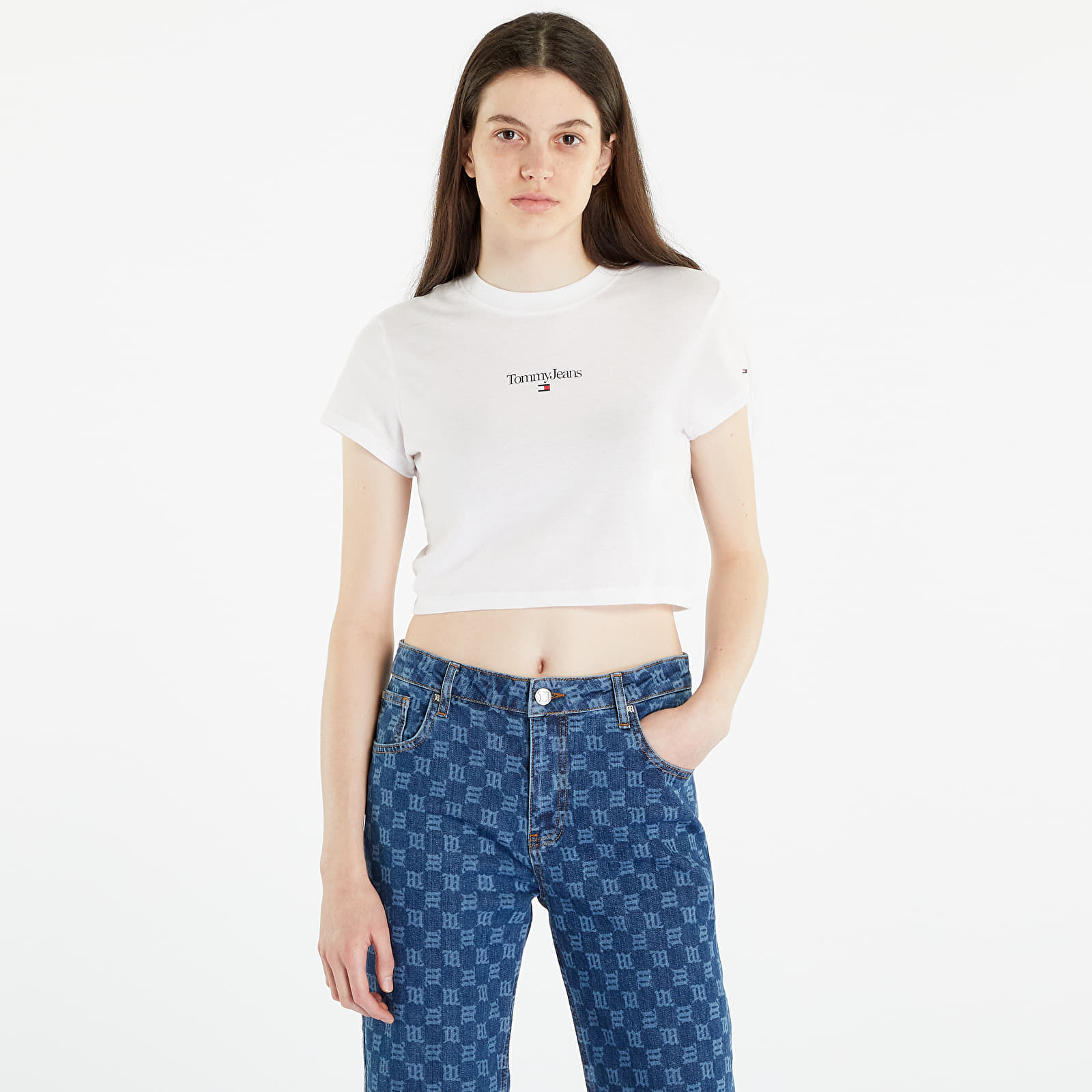 Tommy Hilfiger - Tommy Jeans Essential Logo Cropped T-Shirt White