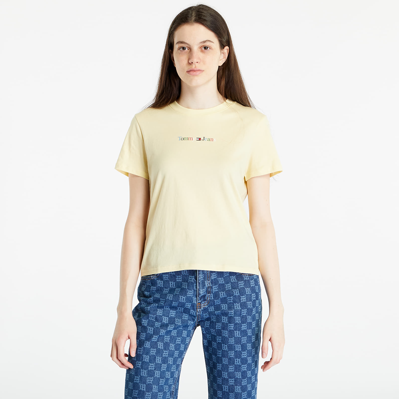 Camisetas Tommy Jeans Regular Color Serif T-Shirt Yellow