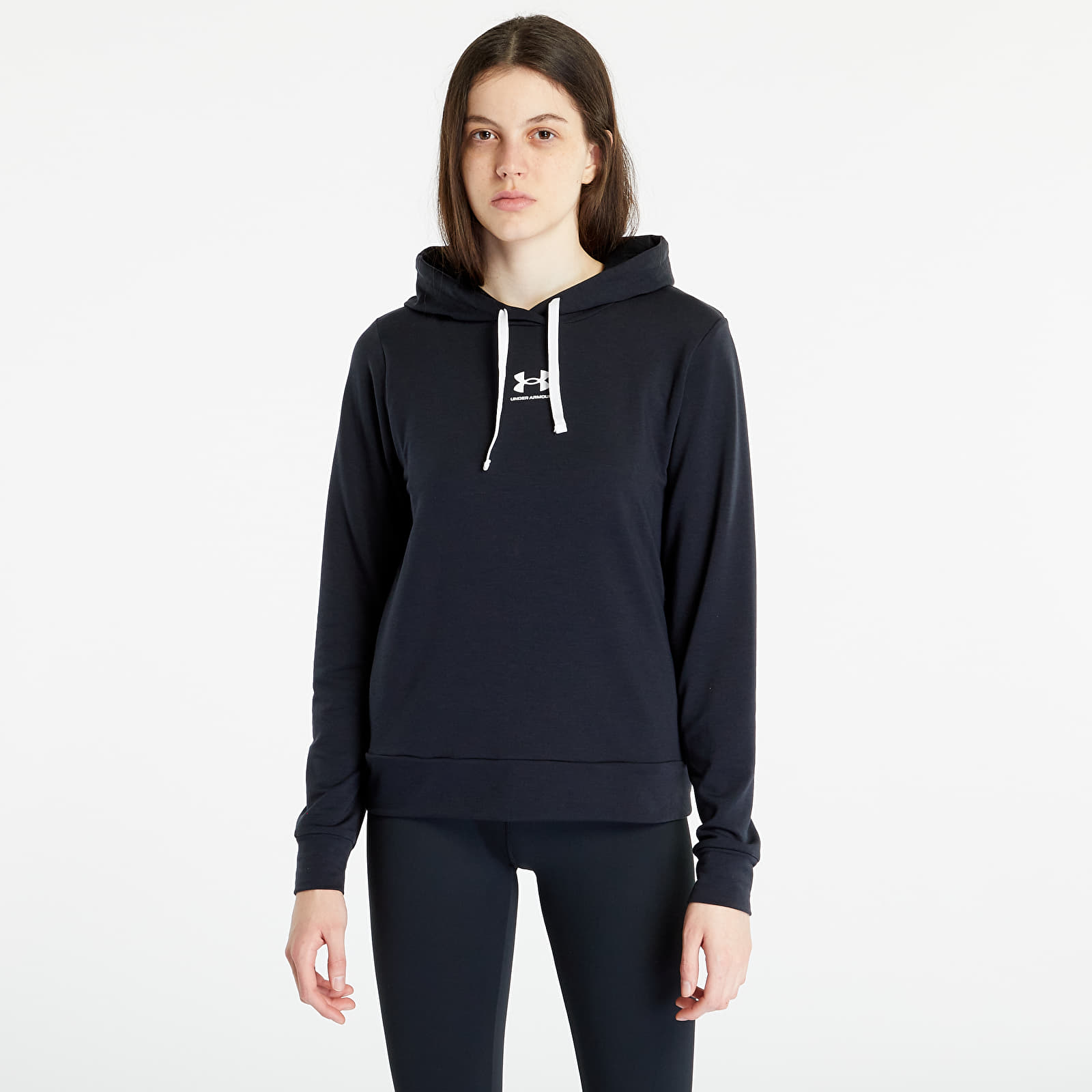 Hanorace Under Armour Rival Terry Hoodie Black/ White
