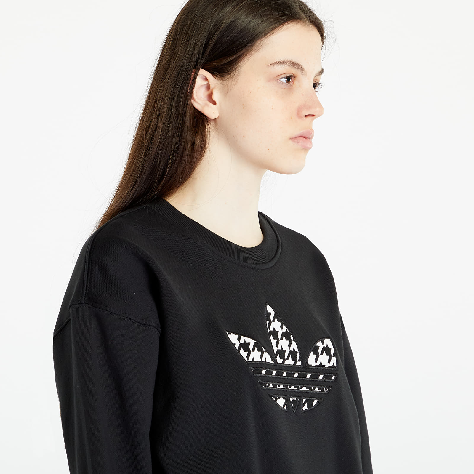 Adidas originals trefoil infill crew sweatshirt discount