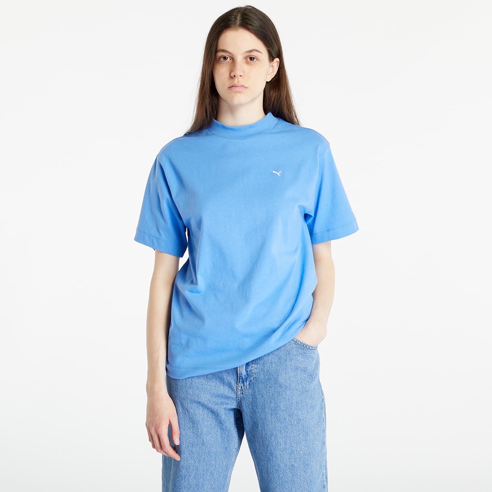 Trička Puma x YONA SUNPŌ Mock Neck Tee Dusky Blue