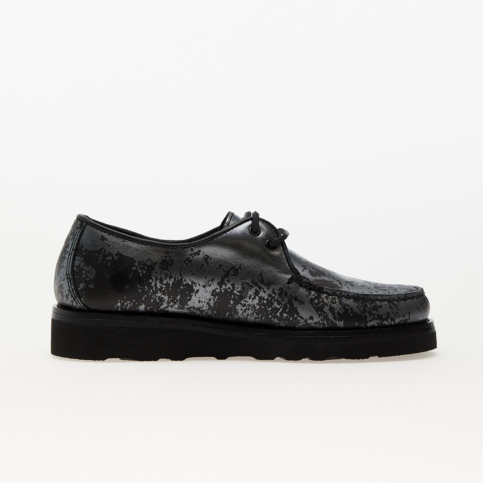 Scarpe uomo Pleasures x Sperry Captains Oxford Vibram Silver/ Black