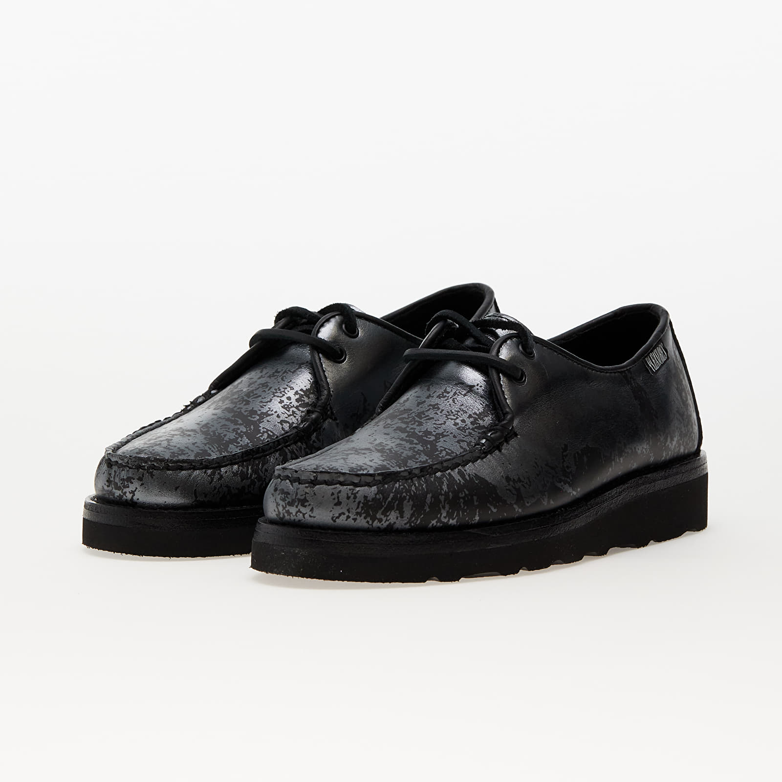 Scarpe uomo Pleasures x Sperry Captains Oxford Vibram Silver/ Black