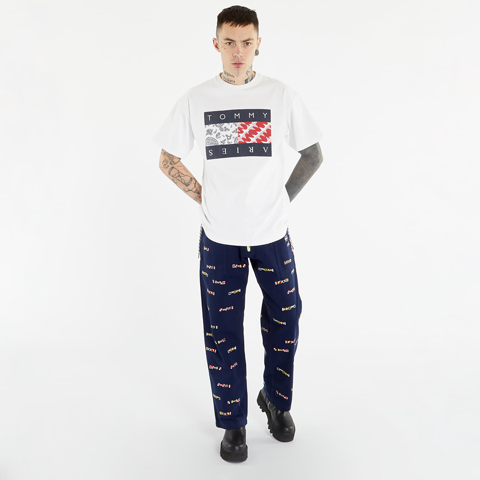 Тениски Tommy Jeans x Aries Bandana Short Sleeve Tee White