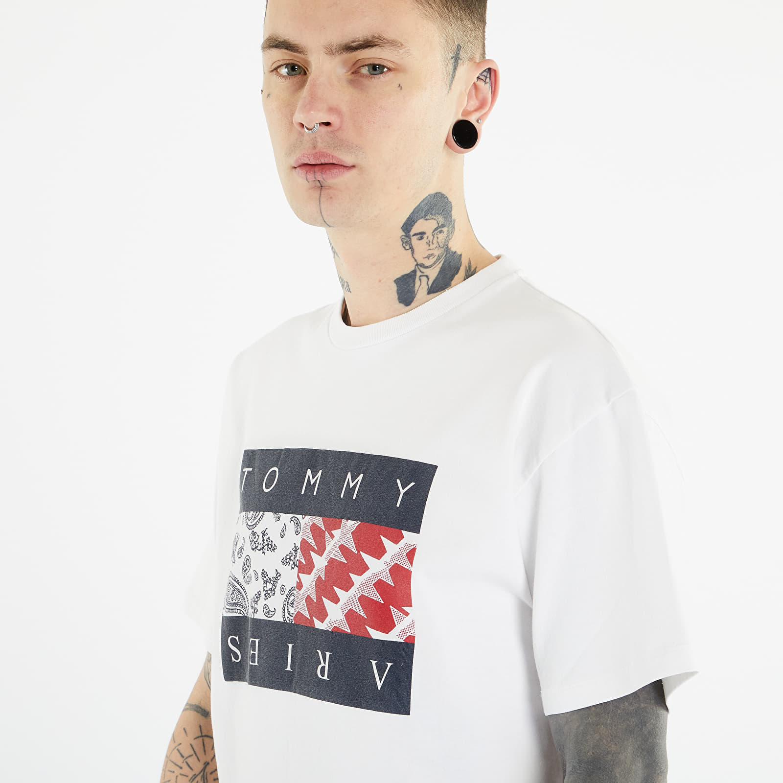 Тениски Tommy Jeans x Aries Bandana Short Sleeve Tee White