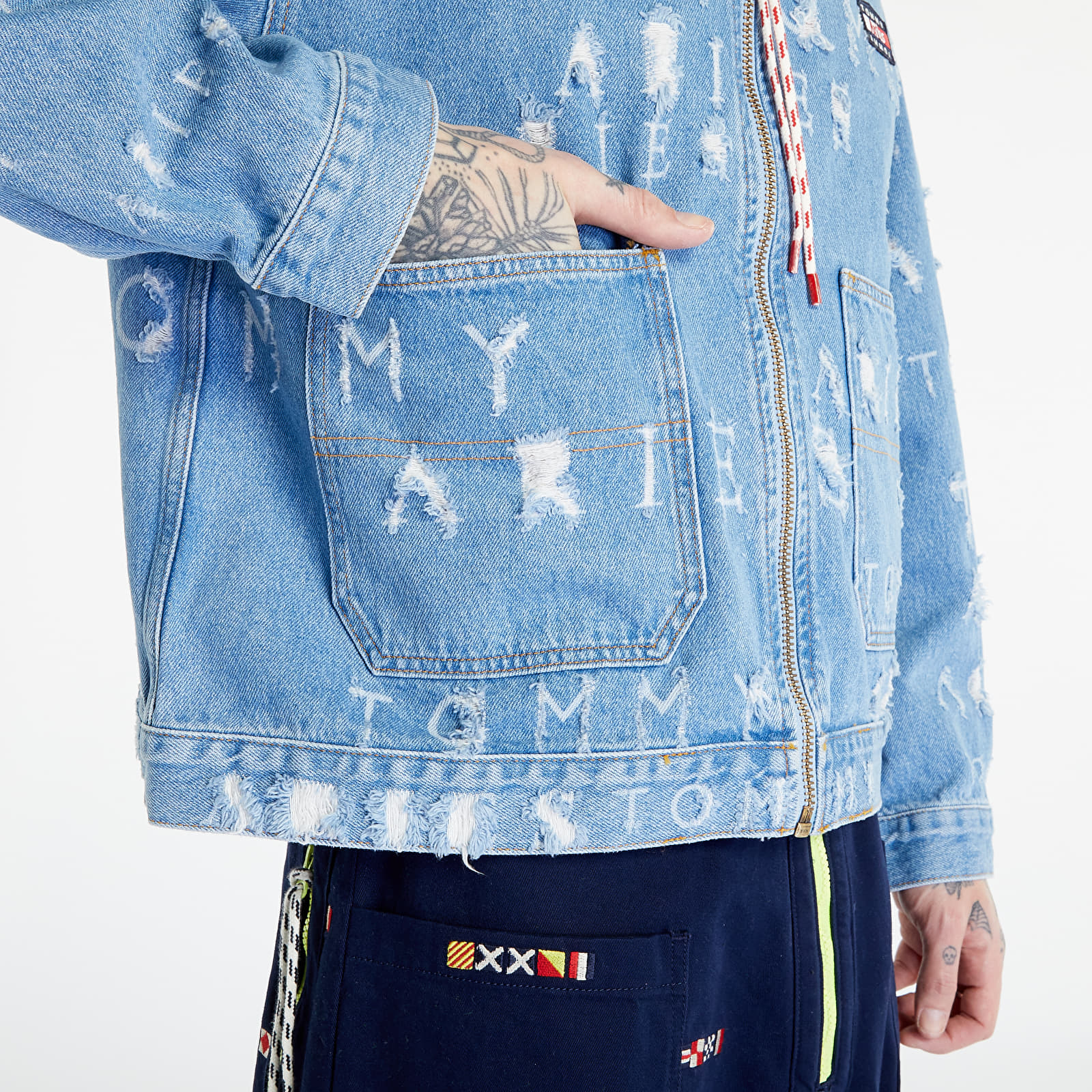 Jacken Tommy Jeans x Aries Laser Denim Jacket Washed Blue