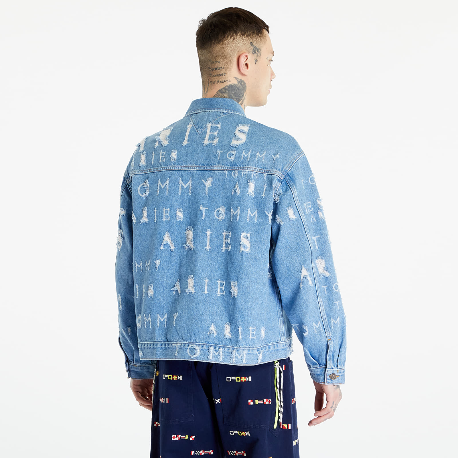 Jacken Tommy Jeans x Aries Laser Denim Jacket Washed Blue